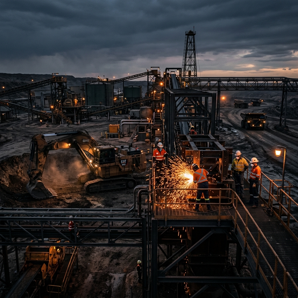 Trabajo industrial en terreno